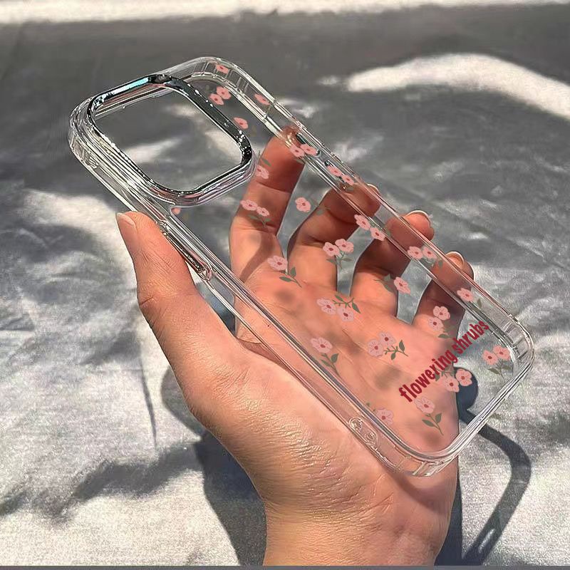 ✅Max Ốp Điện Thoại Mềm Chống Sốc In Họa Tiết Hoa Đơn Giản Cho Iphone 1211 8 14pro 137 / V8OL