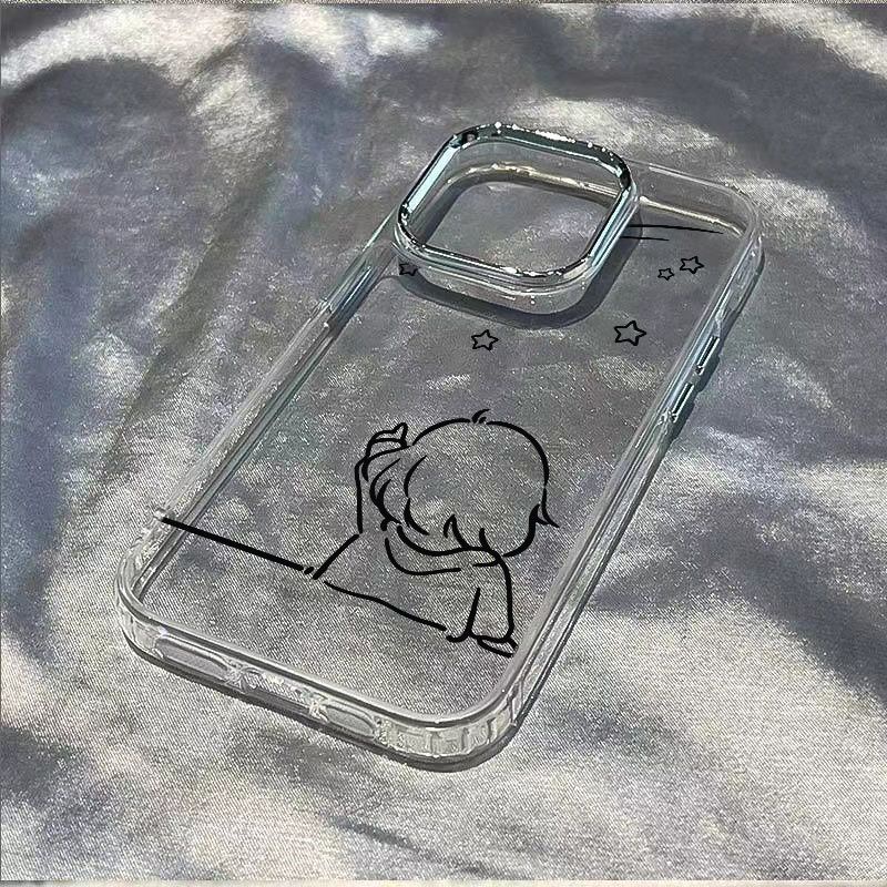 ✅Ốp Điện Thoại Dẻo Họa Tiết Cô Gái Độc Đáo Chống Sốc Cho Iphone12 / 1114pro 13 max7 Plus8