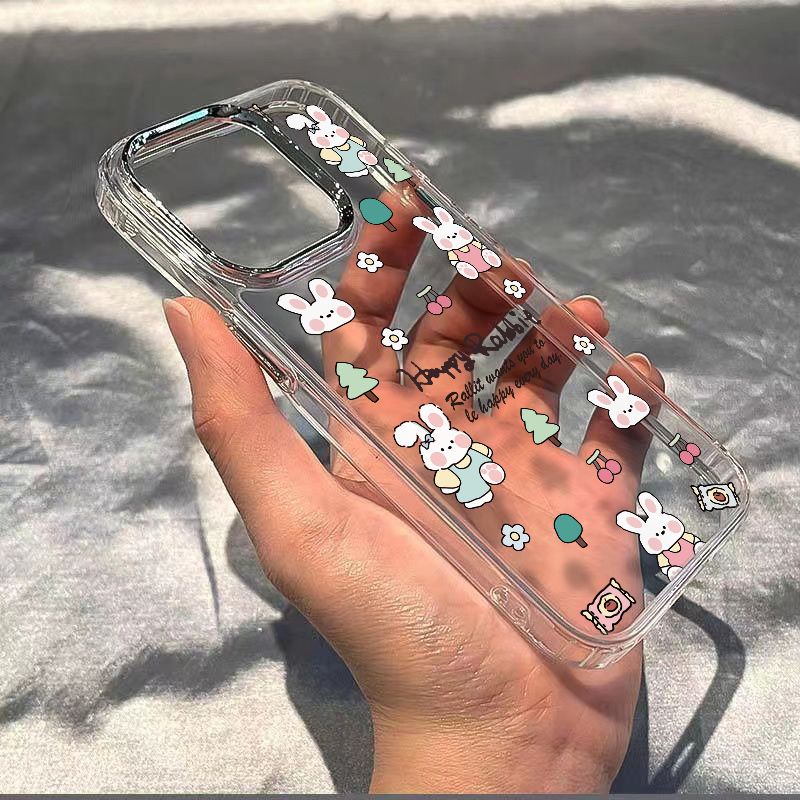 ✅Ốp Điện Thoại Dẻo Họa Tiết Chú Thỏ &amp; Cherry Dễ Thương Chống Sốc Cho iPhone12 13 B0UC 7 / maxplus 11814pro