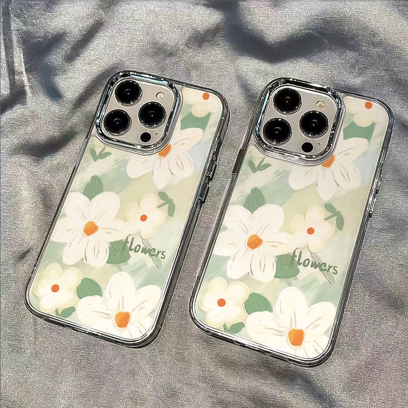 ✅Ốp Điện Thoại Dẻo Họa Tiết Hoa Cúc Đơn Giản Thời Trang Chống Sốc Cho iPhone12plus8 714pro / 13 max TLD7 11