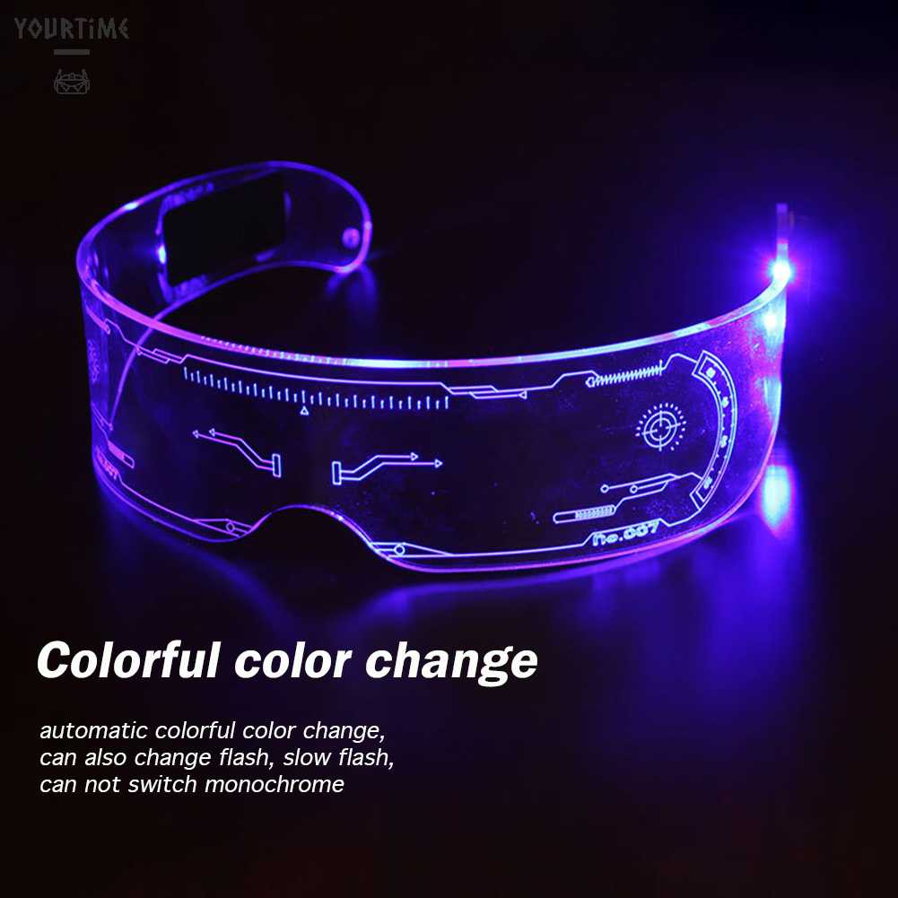 Mắt Kính Gọng Nhựa Acrylic Có Đèn LED Phát Sáng Độc Đáo