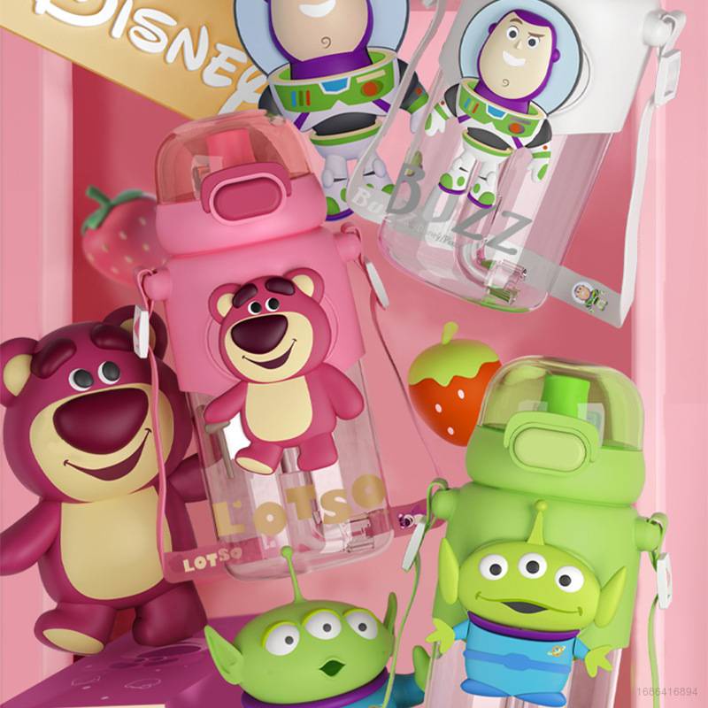 Cốc Uống Nước SY2 Sanrio Kuromi Lotso Cinnamoroll Bằng Nhựa Có Nắp Mở Hai Lớp Sáng Tạo YS2