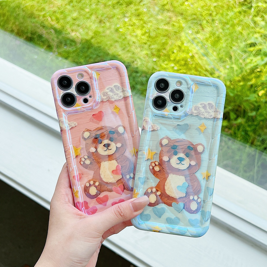 Ốp Điện Thoại TPU Chống Sốc Họa Tiết Tranh Sơn Dầu Cho IPhone 14 13 12 11 Pro Max