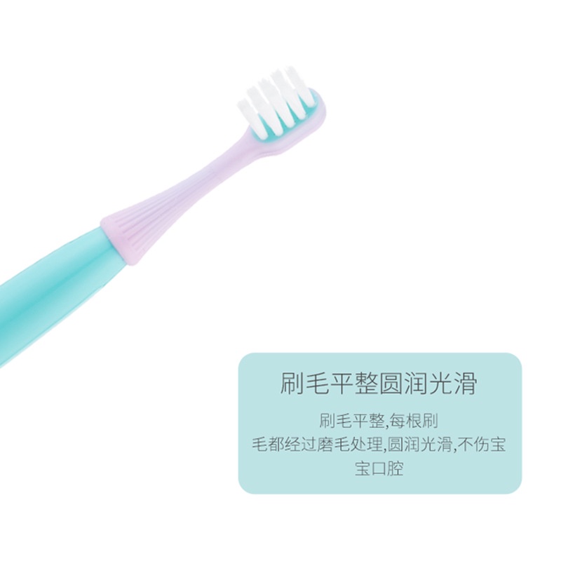 Bộ 3 Bàn Chải Đánh Răng Lông Mềm Tay Cầm Ngắn Cho Bé Mã 9309