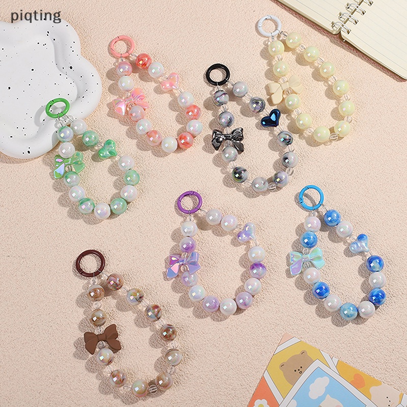 Vòng Tay Chuỗi Hạt Gắn Điện Thoại Bằng Acrylic Chống Thất Lạc Hình Hoa / Trái Tim Cho IPhone 14 13