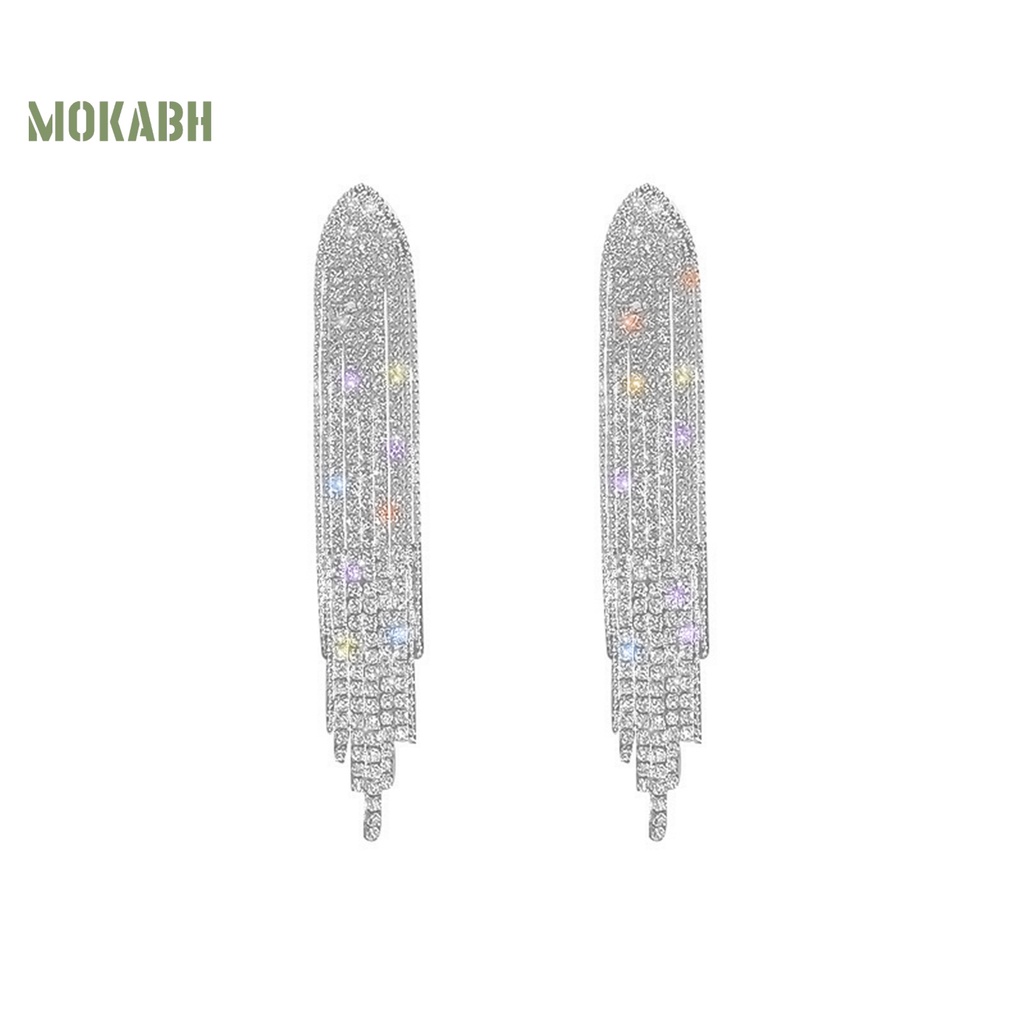 1 Cặp Bông Tai Kim Loại Đính Đá Dạng Tua Rua Phong Cách Bohemian Thời Trang Cho Nữ