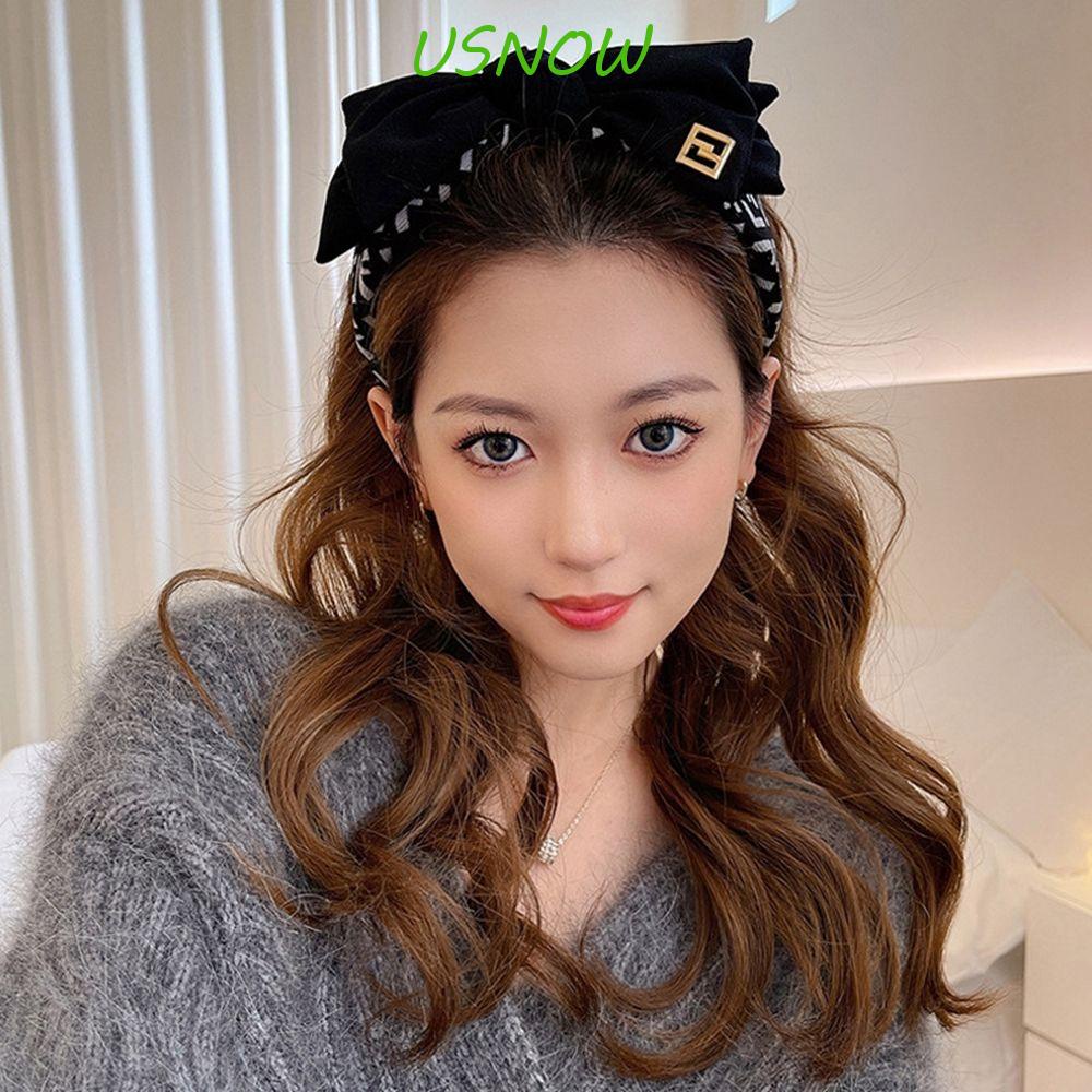Băng Đô Cài Tóc Bản Rộng Dày Dặn In Họa Tiết Phong Cách Pháp Cổ Điển Thời Trang Cho Nữ
