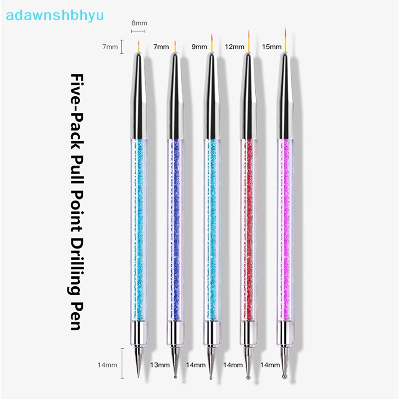 Set 5 Cọ Vẽ Trang Trí Móng Tay Nghệ Thuật Chuyên Dụng