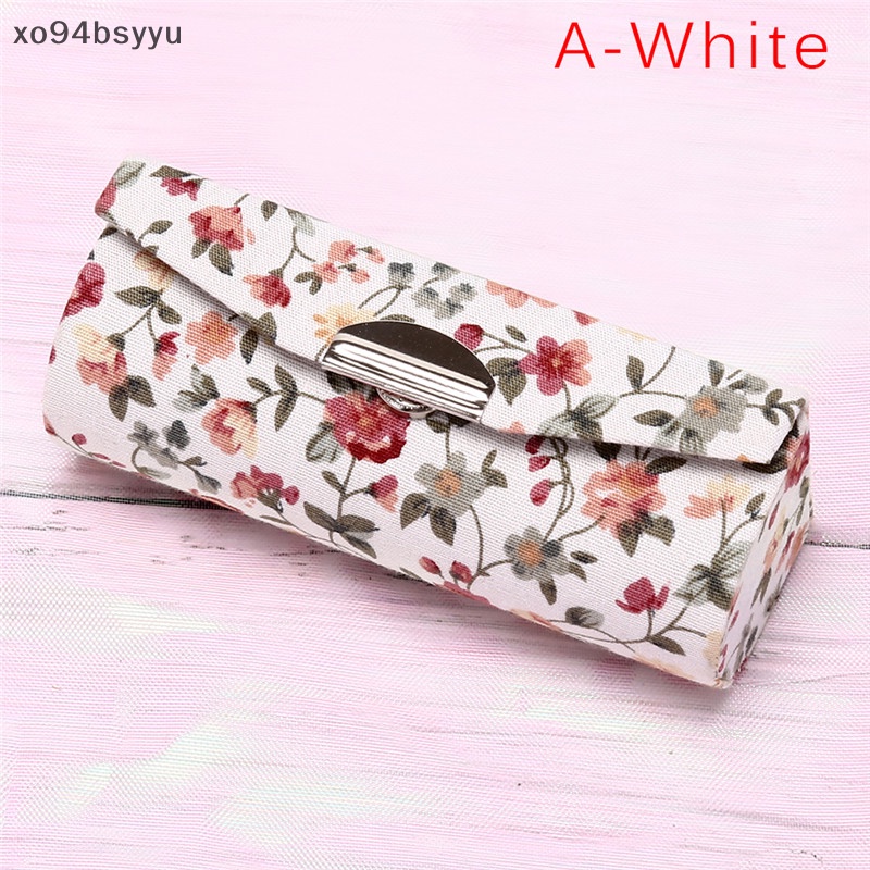 Hộp Đựng Son Môi Xo94Bsyu Họa Tiết Thêu Hoa Kèm Gương Tiện Dụng