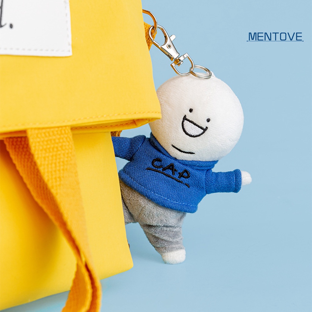 [MT] Búp Bê Nhồi Bông Hoạt Hình 12cm Có Khóa Cài Màu Xanh Dương Dễ Thương Có Thể Thay Đổi Dây Sắt Trang Trí Ba Lô Quà Tặng Cho Cặ