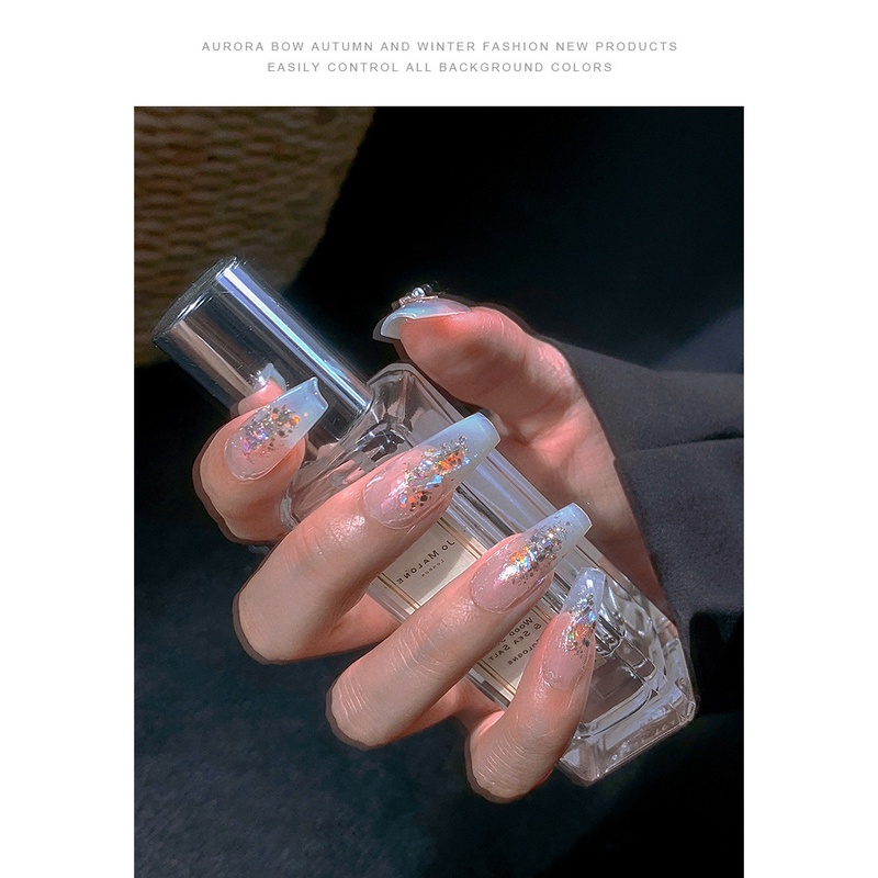 Miếng Dán Trang Trí Móng Tay Nghệ Thuật Lá Thiếc Màu Vàng / Bạc KOUDAN