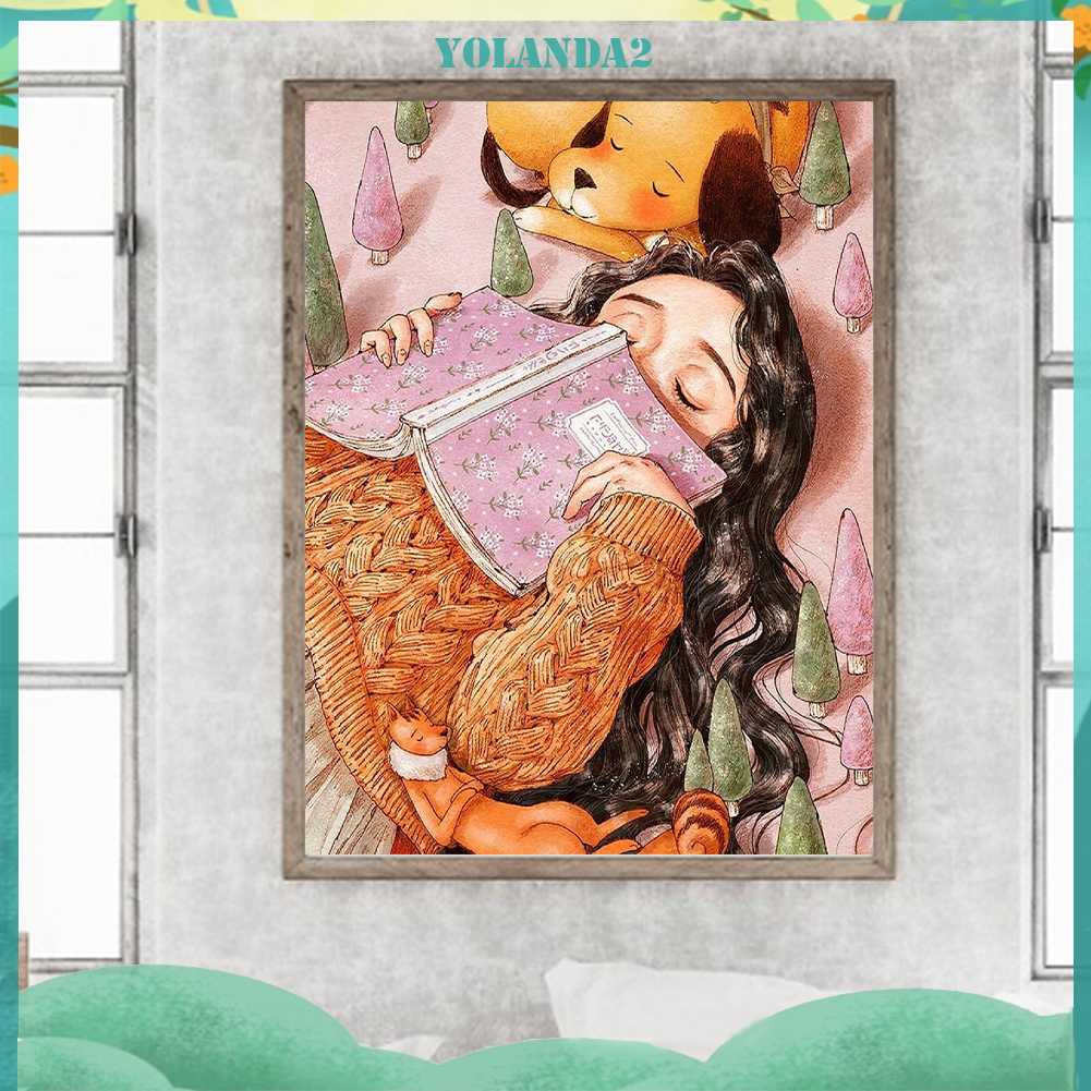 Tranh Đính Đá Kim Cương Toàn Bộ 5D DIY Hình Vẽ Cô Gái Trang Trí Nhà Cửa