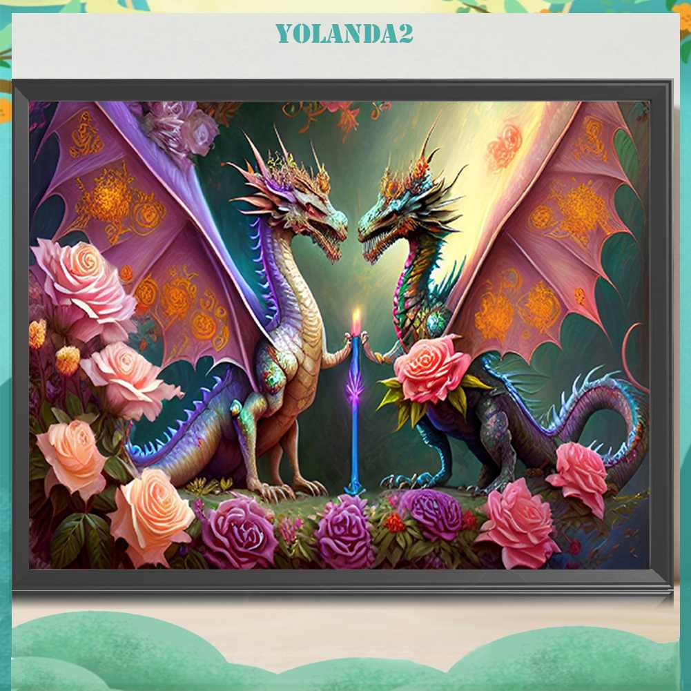 Tranh Đính Đá Kim Cương Toàn Bộ 5D DIY Hình Vẽ Khủng Long