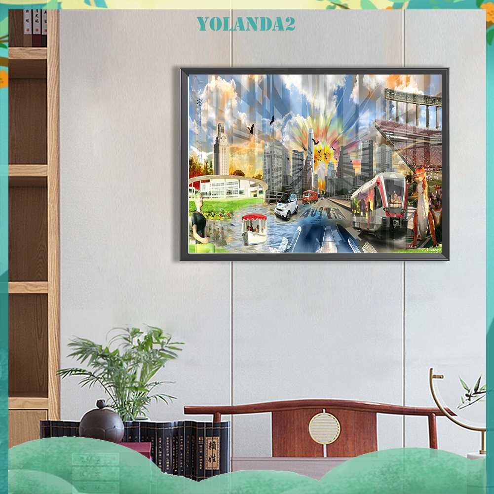 Tranh Đính Đá Kim Cương Toàn Bộ 5D DIY Hình Vẽ Trừu Tượng Trang Trí Nhà Cửa