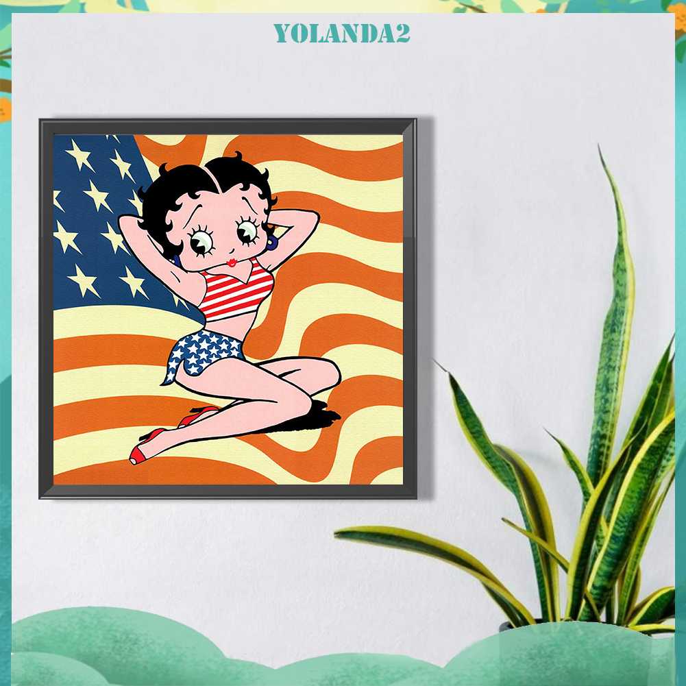 Tranh Đính Đá Kim Cương Toàn Bộ 5D DIY Hình Búp Bê