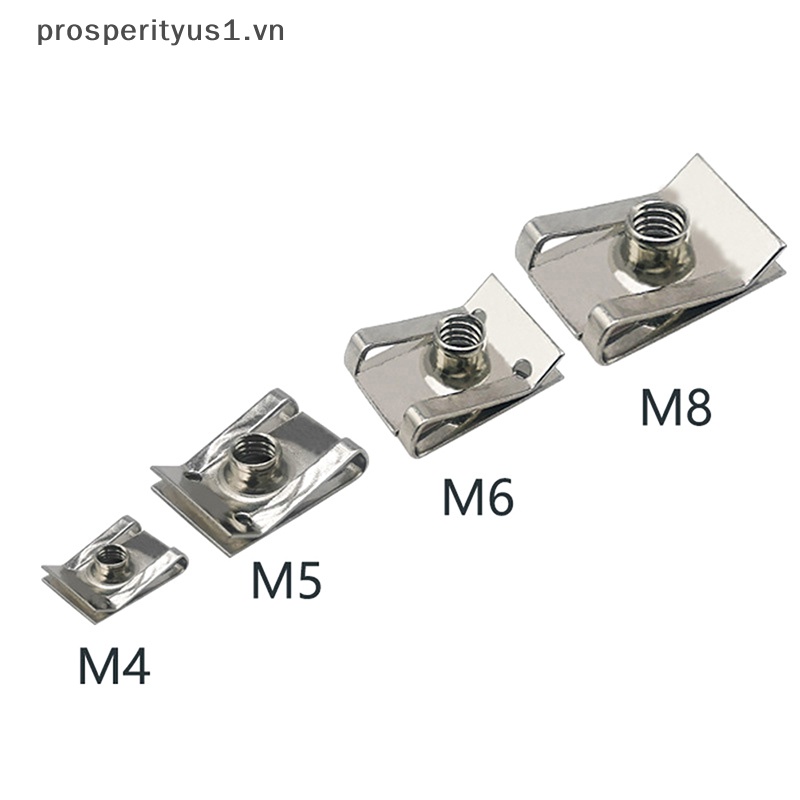 Set 10 Kẹp Chữ U Bằng Thép Không Gỉ M6 M5 M4 M8 8mm 5mm 6mm 4mm Chuyên Dụng Cho Xe Máy / Scooter / Xe Hơi