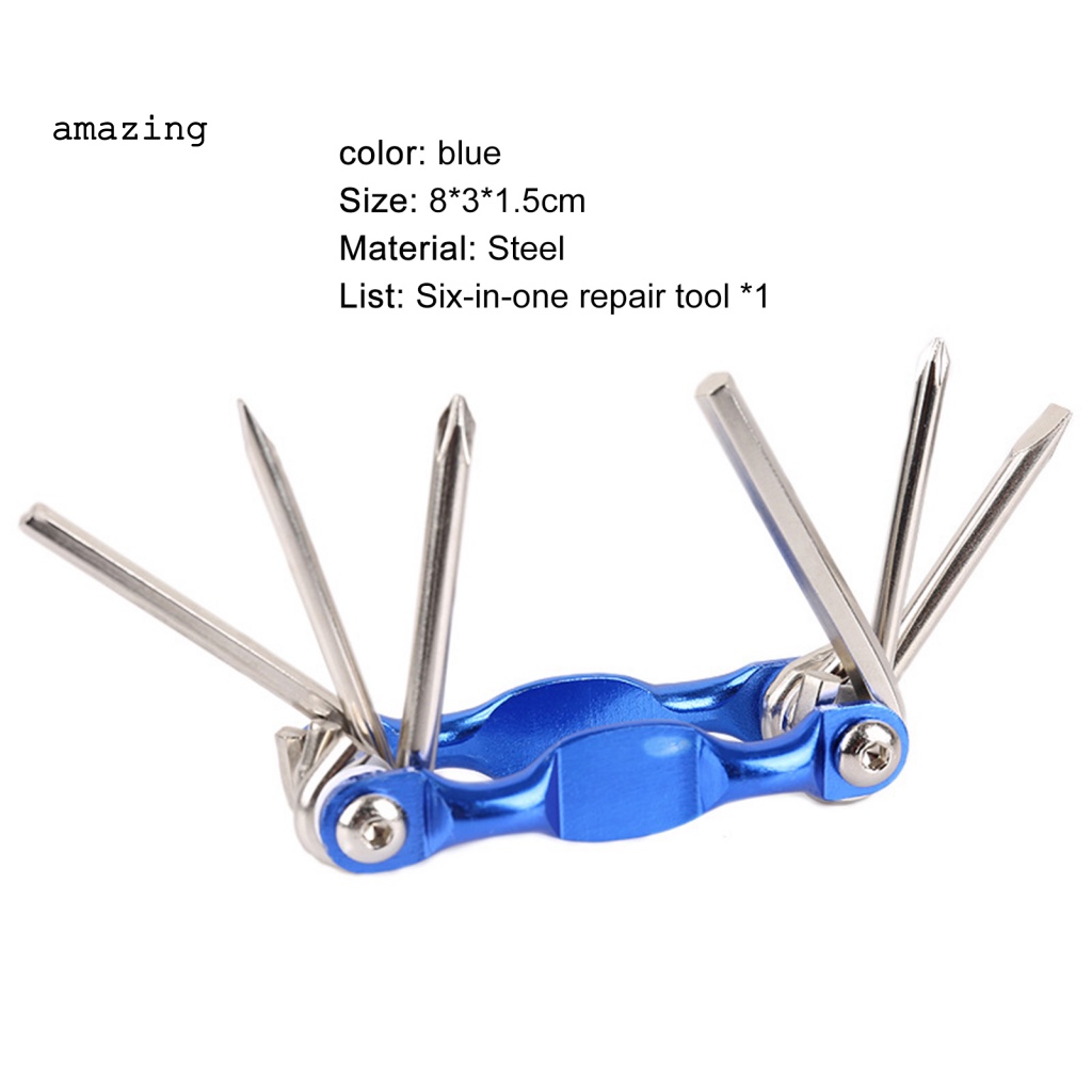 Bộ Cờ Lê Đầu Lục Giác 6 Trong 1 Chống Gỉ Có Thể Gấp Gọn Tiện Dụng Cho Xe Đạp