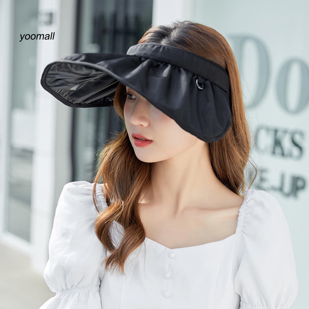 Mũ Chống Nắng Rộng Vành Hở Chóp Có Thể Gấp Gọn Thời Trang Cho Nữ