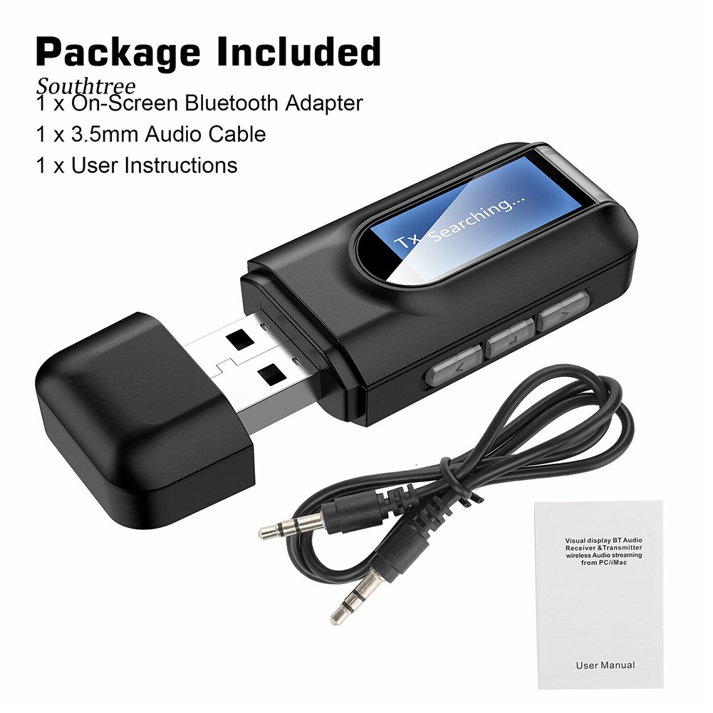 Bộ Truyền Nhận Tín Hiệu Bluetooth 5.0 Không Dây 2 Trong 1 Màn Hình LCD