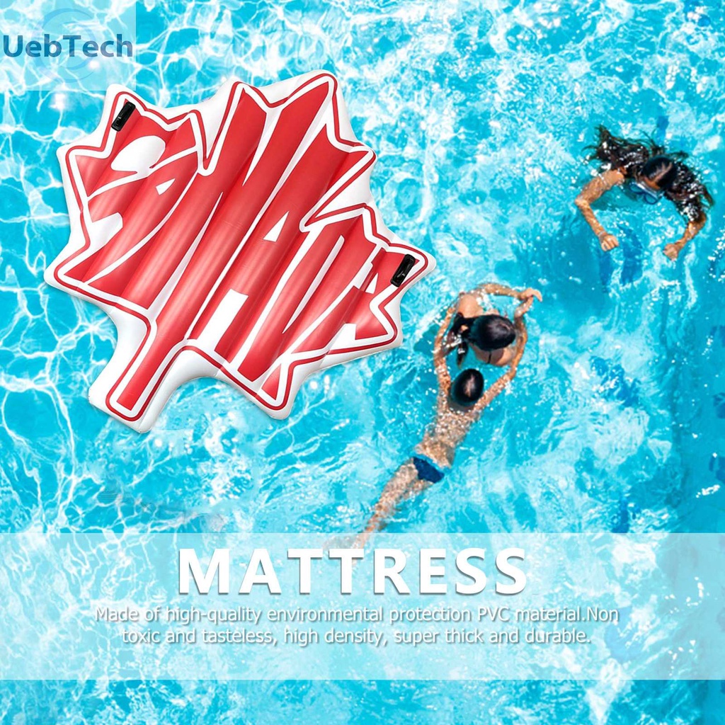 Phao Bơi Bơm Hơi Bằng PVC Hình Chiếc Lá Xinh Xắn