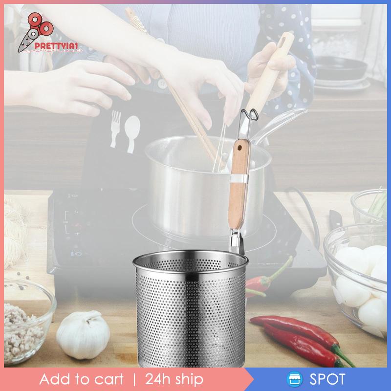 1 Rổ Lưới Bằng Thép Không Gỉ Dùng Chiên Mì Ý Tiện Dụng