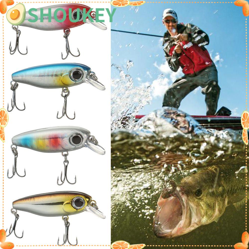 Mồi Câu Cá Giả Bằng ABS Mắt 3D Màu Laser Cứng