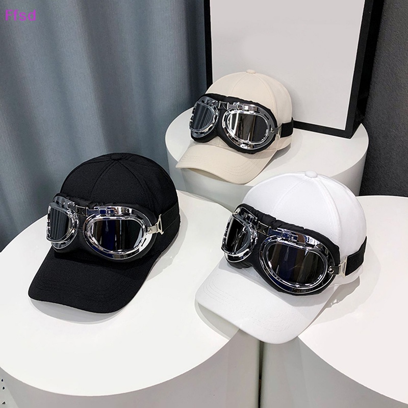 {Ffsd} Hàng Bán Chạy Mũ Bóng Chày Phi Công Che Nắng Có Kính Râm Cong Bảo Vệ Ngoài Trời Phong Cách Hip Hop Ngoài Trời