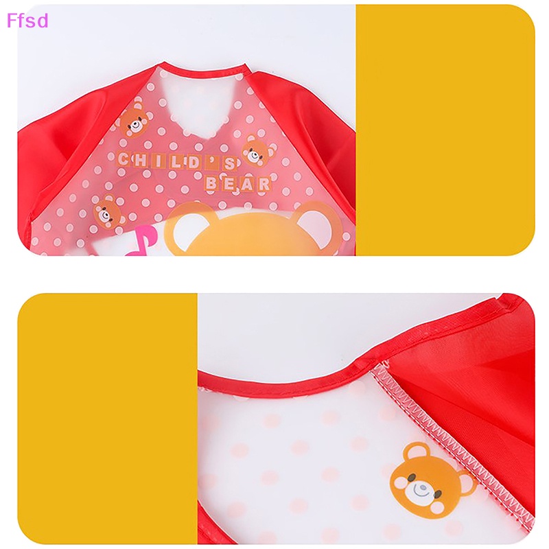 {Ffsd} Yếm Ăn Chống Thấm Nước Toàn Diện Tay Áo Dễ Thương Cho Bé Trai Và Bé Gái * Bán Chạy