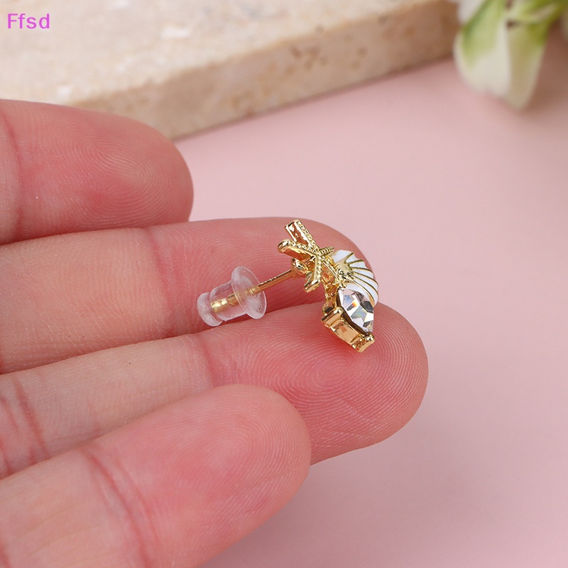 {Ffsd} 1 Đôi Bông Tai Hợp Kim Đơn Giản Hình Sao Biển Đính Ngọc Trai Zircon * Hàng Bán Chạy