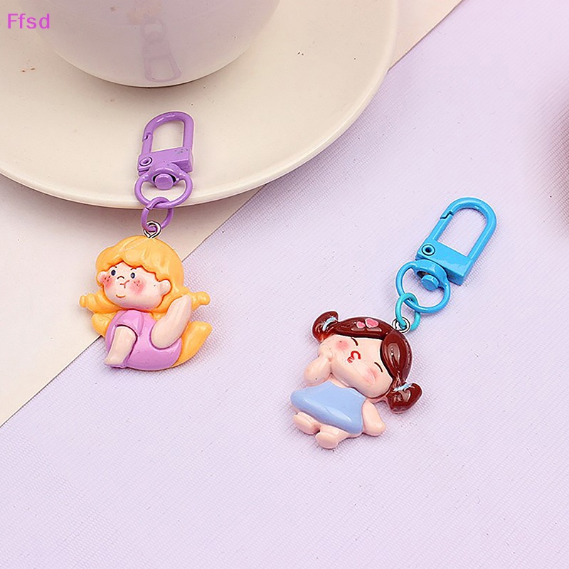 {Ffsd} Móc Khóa Thể Thao Hình Cô Gái Béo Dễ Thương Vui Nhộn Phụ Kiện Túi Xách * Bán Chạy