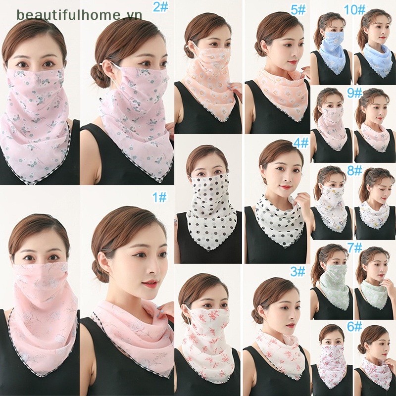 1 Khẩu Trang Chống Nắng Chống Bụi Bằng Lụa Có Móc Tai Dành Cho Nữ