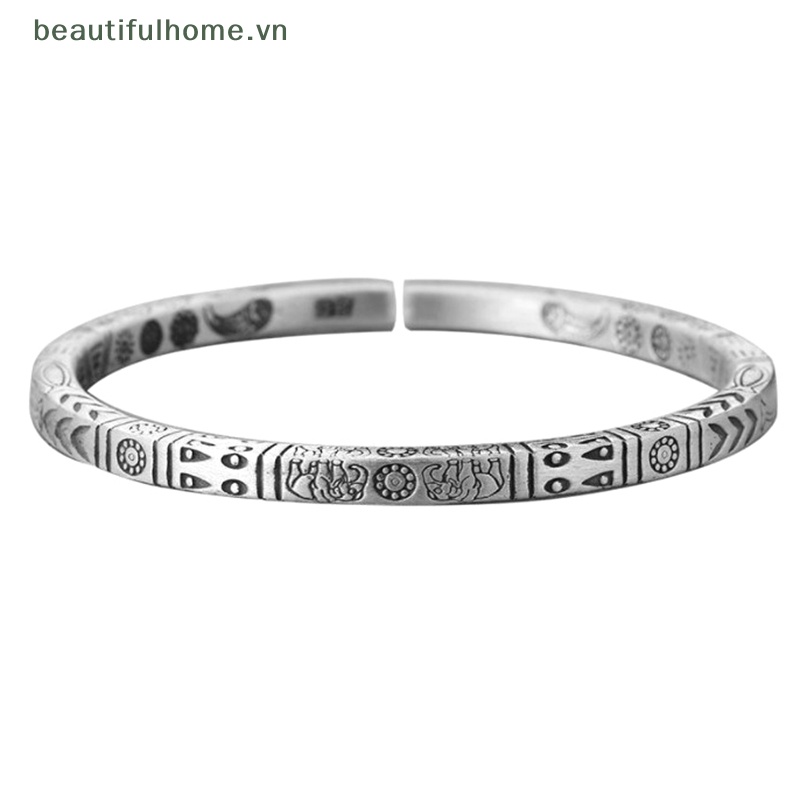 [beautifulhome] Vòng Đeo Tay Dạng Xoắn Phong Cách Boho Cổ Điển Màu Bạc Thời Trang Thường Ngày Cho Nam Và Nữ [beauty]