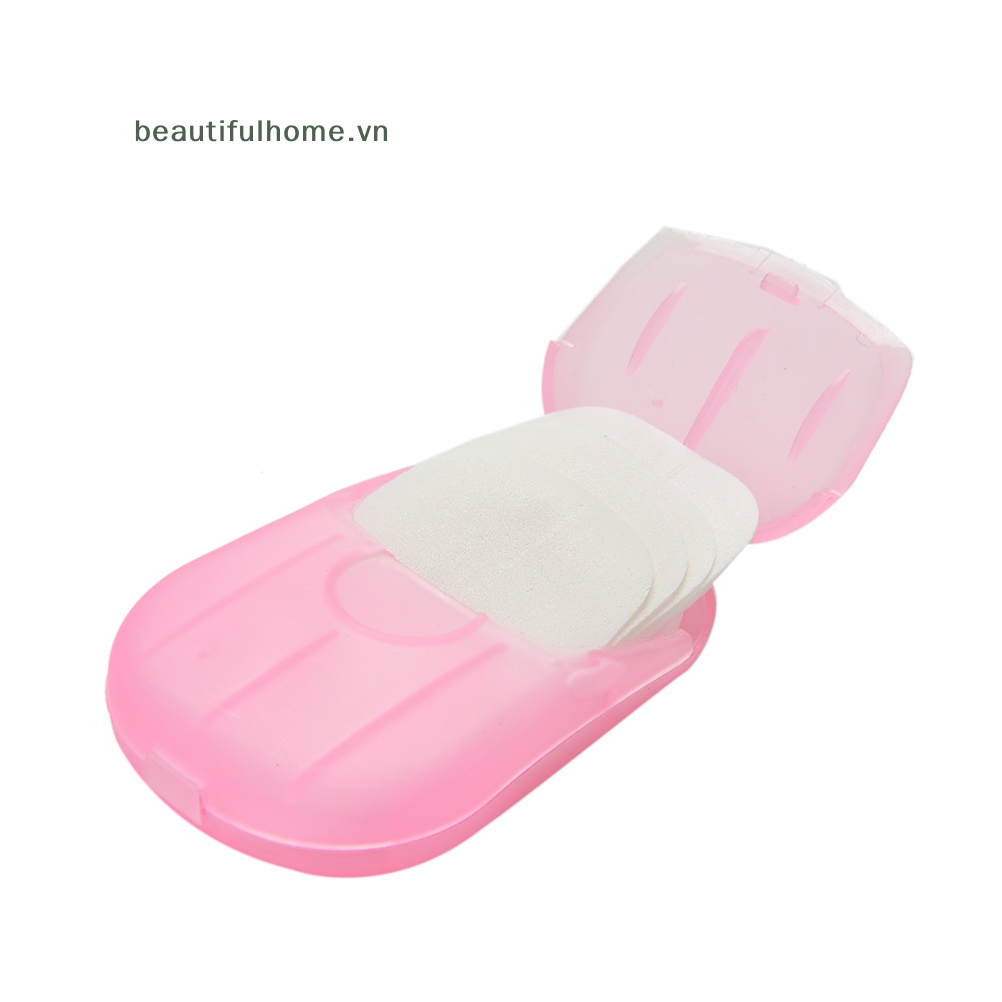 1 Hộp Giấy Xà Phòng Rửa Tay Tạo Bọt Có Mùi Thơm Tiện Lợi Du Lịch