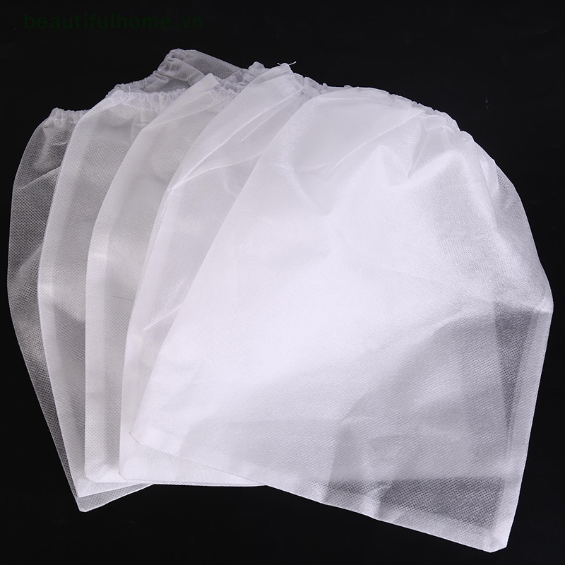 Set 5 Túi Hút Bụi Bằng Vải Không Dệt Màu Trắng Dành Cho Móng Tay Nghệ Thuật