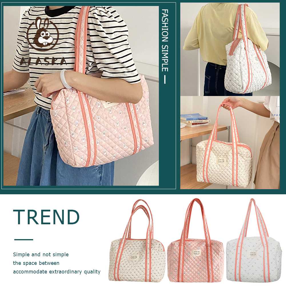Túi Đựng Tã Lót Cotton Mềm Mại Đa Năng In Họa Tiết Hoạt Hình Xinh Xắn Cho Mẹ Bỉm Sữa