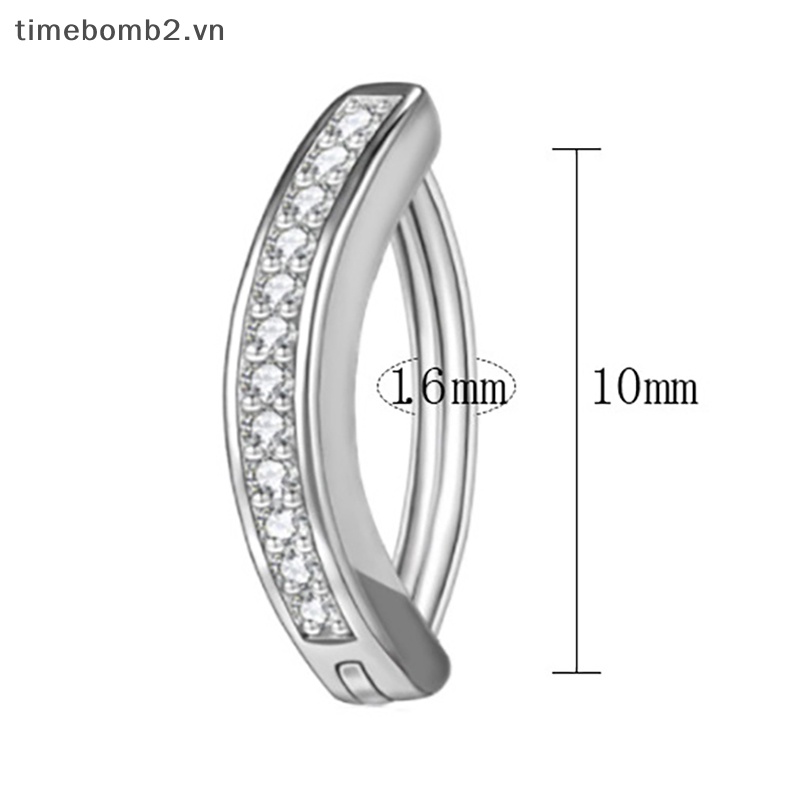 1 Khuyên Rốn Dạng Cong Đính Đá Zircon Tối Giản Cho Nữ
