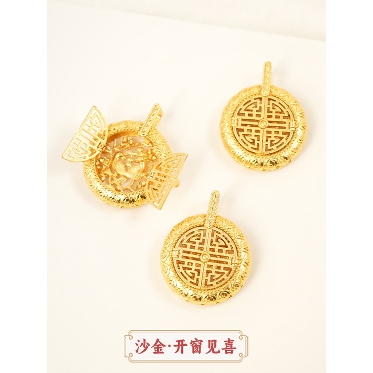 Phụ Kiện Hạt Cườm Dạng Hở Cửa Sổ Mở Cửa Sổ Tay Hạnh Phúc Màu Vàng Kim Cao Cấp diy