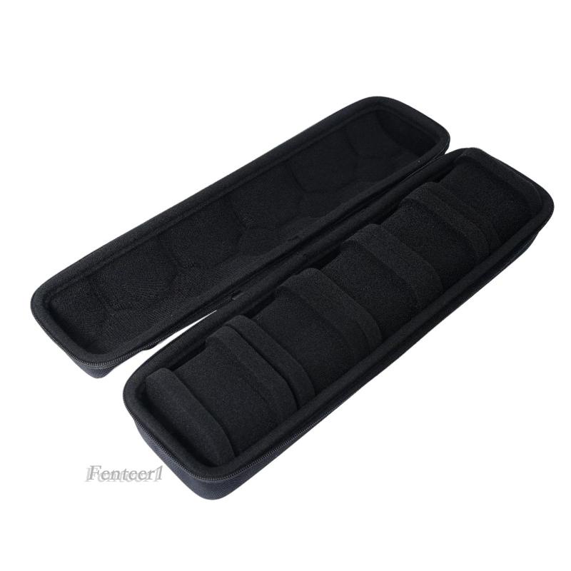 [Fenteer1] Hộp Đựng Trưng Bày Đồng Hồ 5 Ngăn Với Tay Cầm Thuận Tiện