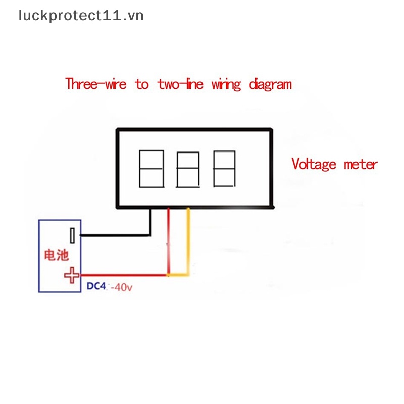 # Dây Cáp 3C &amp; NEW 3C # Đồng Hồ Đo Điện Áp DC0-100V Màn Hình LED 0.28 Inch Màu Xanh Lá Siêu Nhỏ Có Thể Điều Chỉnh