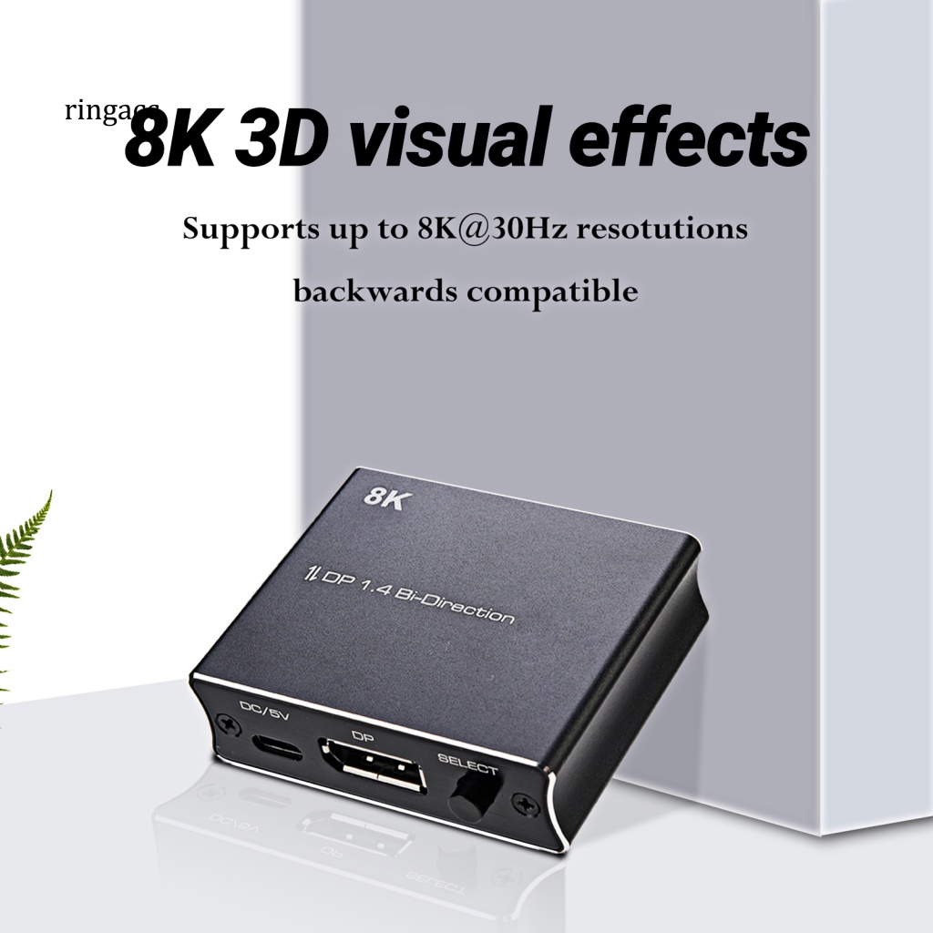 Bộ Chuyển Đổi Âm Thanh DP 8K @ 30Hz 4K @ 120Hz DisplayPort 1.4 1X2 2x1 KVM Cho Máy Chiếu