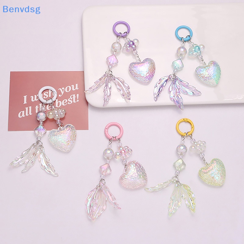 Benvdsg &gt; Móc Chìa Khóa Trang Trí Túi Xách Hình Trái Tim Lá Nhiều Màu Phong Cách Hàn Quốc Cho Nữ