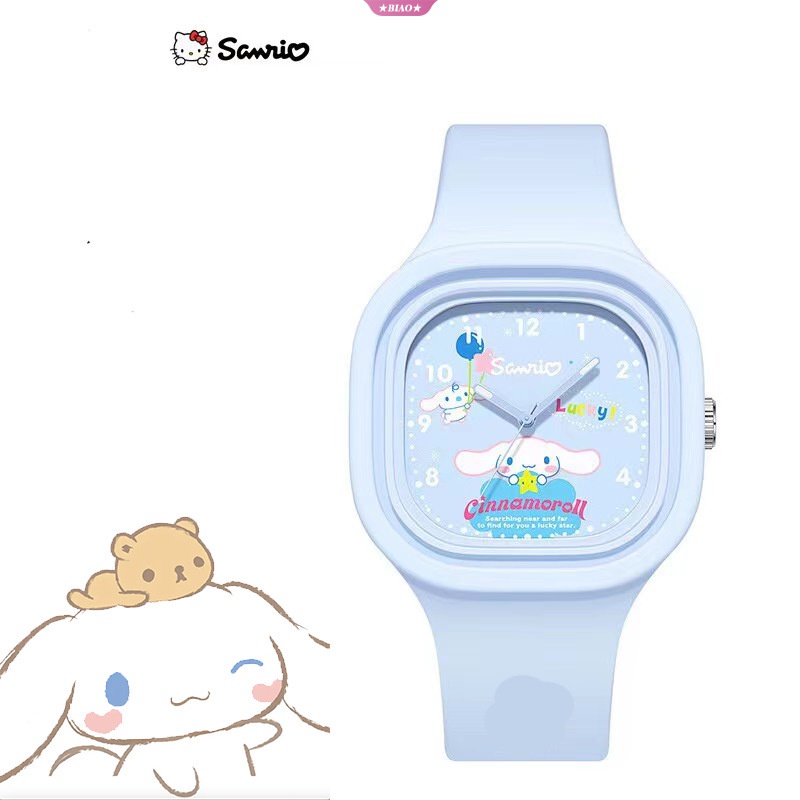 Đồng Hồ Điện Tử Đeo Tay Hình Hoạt Hình Sanrio Hello Kitty Kuromi My Melody Cinnamoroll Dành Cho Học Sinh Trẻ Em