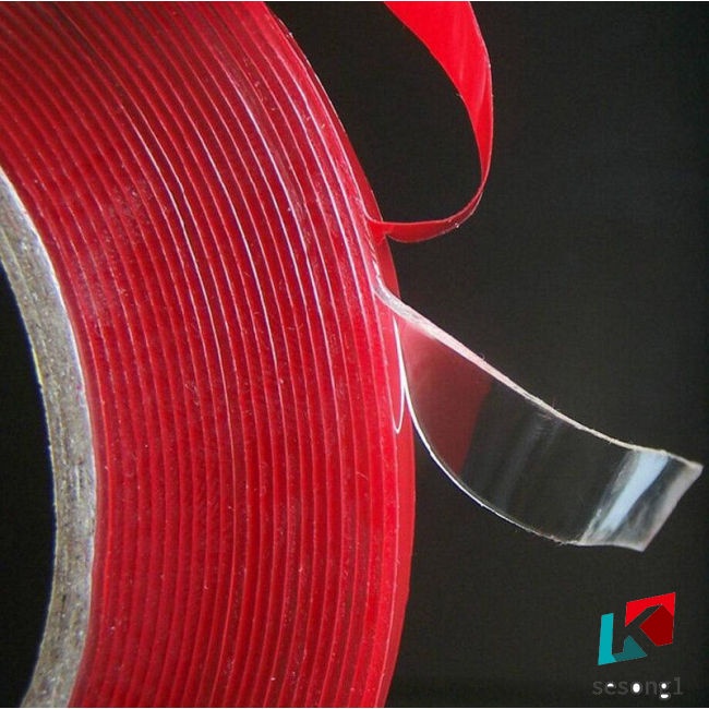 Băng Keo Hai Mặt Silicon Trong Suốt 300cm Độ Dính Cao Không Để Lại Dấu Vân Tay Cho Xe Hơi