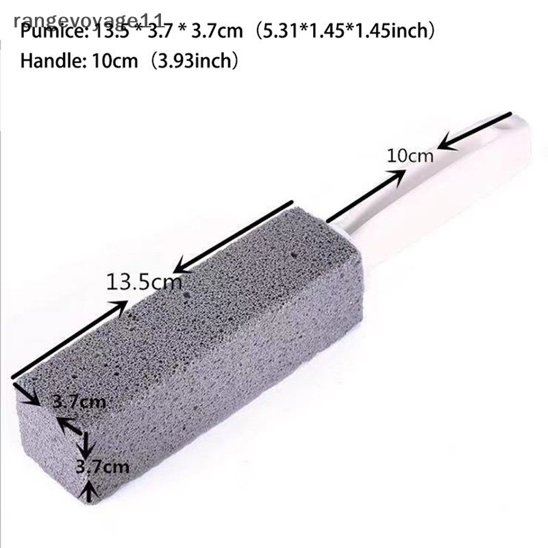 [Rangevoyage] Bàn Chải Vệ Sinh Toilet Bằng Đá Tự Nhiên Pumice Nhanh Chóng Với Tay Cầm Dài [vn]
