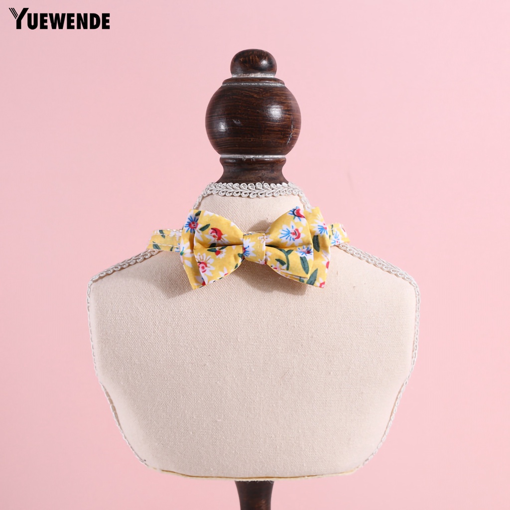 Vòng Cổ Polyester Cotton Thiết Kế Thắt Nơ Có Thể Điều Chỉnh Gắn Chuông Cho Thú Cưng