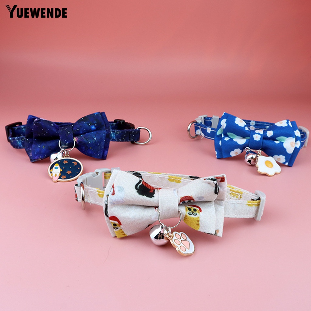 Yq.e Vòng Cổ In Họa Tiết Có Chuông Tháo Rời Được Dành Cho Mèo Cưng Trong Lễ Hội