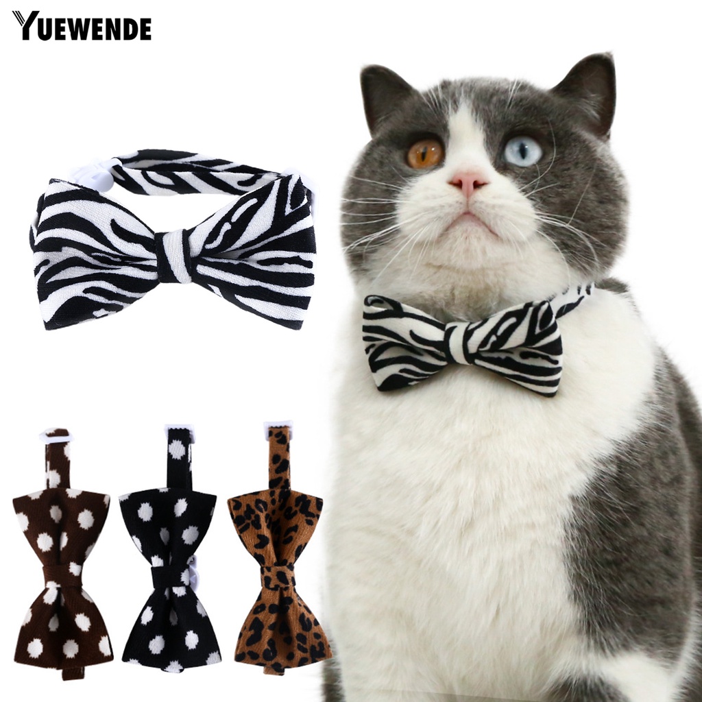 Vòng Cổ Thắt Nơ Họa Tiết Chấm Bi Dễ Thương Linh Hoạt Cho Thú Cưng