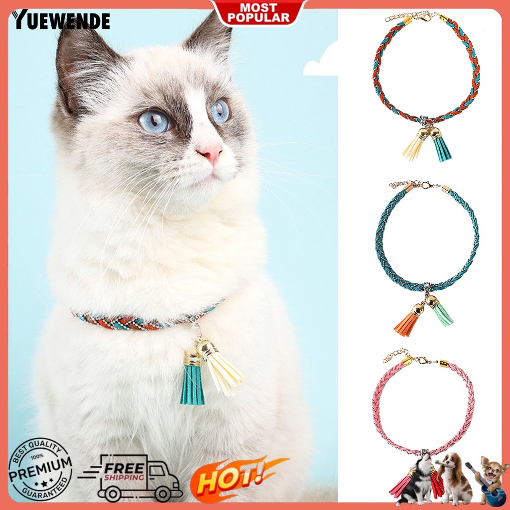 Yq.e Vòng Cổ Bện Thủ Công Chống Rách Có Thể Điều Chỉnh Cho Mèo Cưng