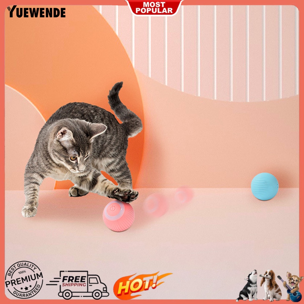 Đồ Chơi Bóng Lăn Điện Tử Tự Động Giảm Căng Thẳng Có Thể Sạc Lại Hỗ Trợ Huấn Luyện Mèo Cưng Trong Nhà