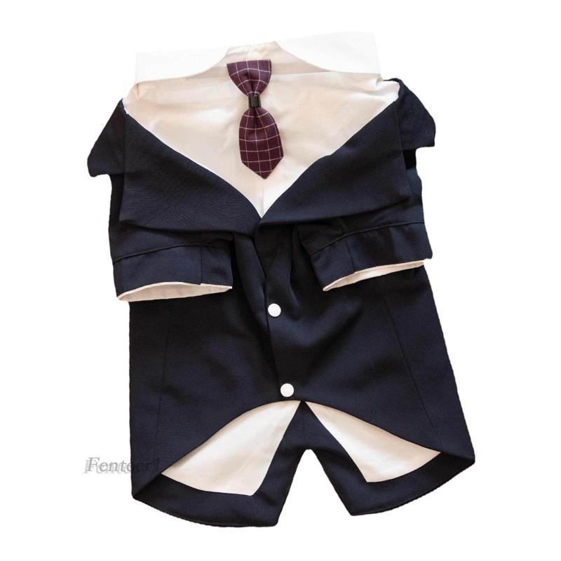 Trang Phục Tuxedo Trọng Lượng Nhẹ Thắt Nơ Cho Cún Cưng Fenteer1